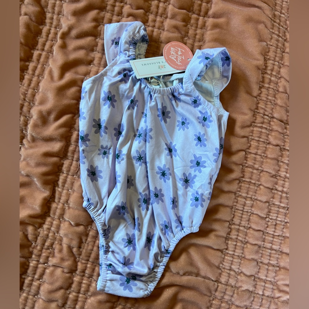 Bailey’s Blossom Purple Floral Baby Girl Onesie
